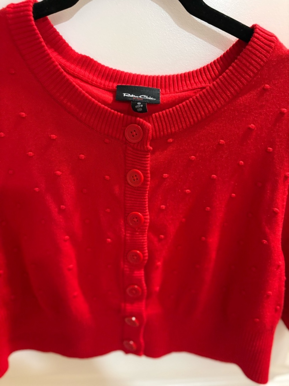 torrid Red Cropped Button Cardigan - Picture 6 of 7